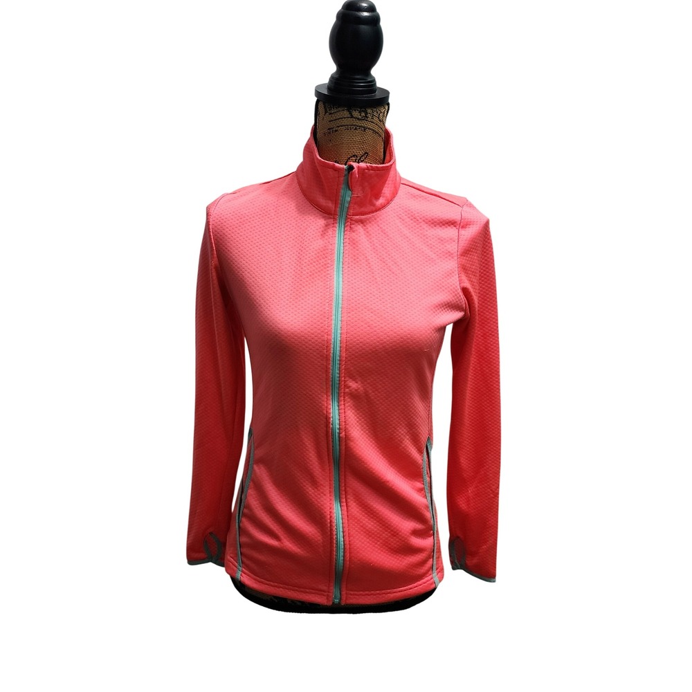 DANSKIN NOW Coral Freeze Athletic Track Jacket Full Zip Women S CH 4 6